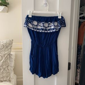 Royal Blue Summer Beach Romper / Playsuit